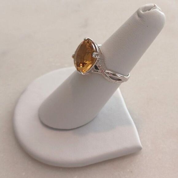 🎁Citrine Solitaire Ring 6.50 CT Statement Size 7 NEW - Picture 3 of 8